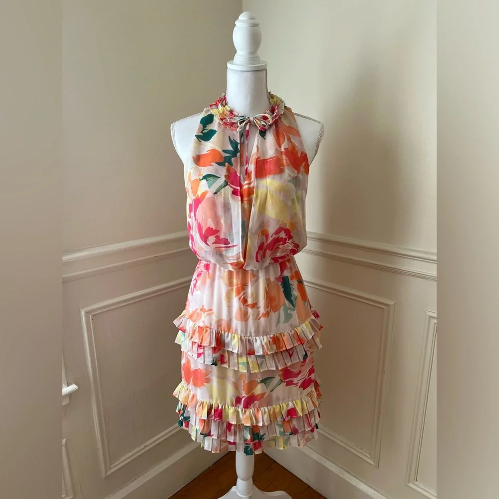 Bright Floral Mini Dress - Picture 8 of 10